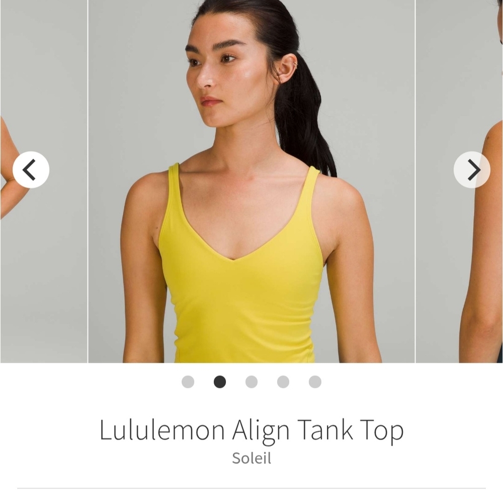 lululemon athletica Soleil Yellow Align Tank Top